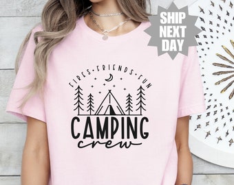 Adventure Shirt for Her, Love Camper Shirt, Camping Crew Shirt, Nature Lover Gift, Lightning Camp Shirt, Camping Friends Shirt, Camp Crew