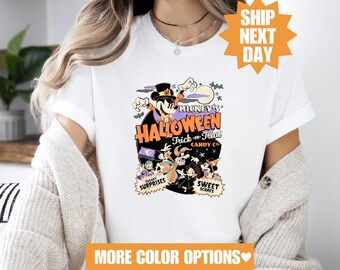 Retro Mickey Halloween Trick Or Treat Shirt, Disney Halloween Shirt, Disney Mickey’s Halloween Trick or Treat,  Disney Halloween Party Shirt