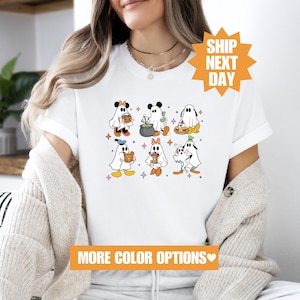 Mickey Ghost Adult Unisex T-Shirt, Spooky Season Mickey Ghost Shirt, Halloween Disney Shirt, Halloween Shirt, Disney Mickey Halloween Shirt