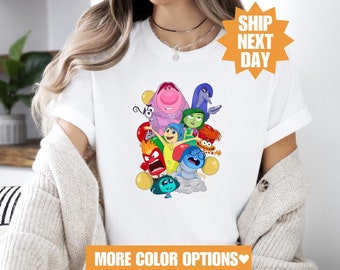 T-shirt Pixar Inside Out, T-shirt Disney Emotions, T-shirt per la famiglia Disney, T-shirt per viaggio di famiglia Disney 2024, T-shirt per personaggi Inside Out