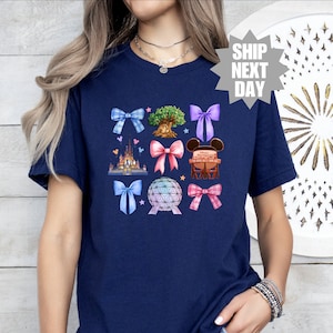 Coquette Aesthetic, Ribbon Minnie Mouse Shirt, Coquette Bows Disneyworld Shirt, Disney Mickey And Minnie Love T-Shirt, Disney World T-Shirt