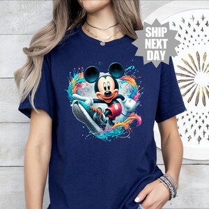 Water Color Mickey And Minnie Shirt, Cute Mickey Mouse T-Shirt, Disney Family Shirt, Magic Kingdom, Disney Characters,  Mickey Disney Shirt