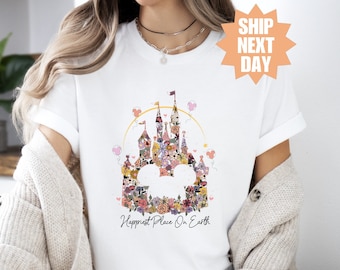Koszulka Disney Magic Kingdom, Koszulka Disney Happiest Place on Earth, Zamek Disneyland, Koszulka Disney Castle, Koszulka Walt Disney, Koszulka Disney