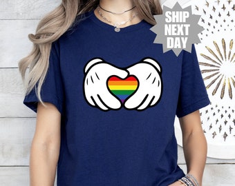 Camiseta LGBTQ, camiseta de Mickey y Minnie arcoíris, orgullo gay, camiseta LGBT Mickey Minnie, camiseta Disney Pride, camiseta a juego de parejas LGBT de Disney