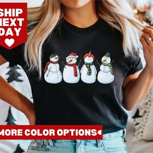 Snowman T-Shirt, Cute Christmas Shirt, Snowman Tee, Winter Snowman T-Shirt, Merry Christmas Tee, Christmas Shirt, Christmas Shirts for Women