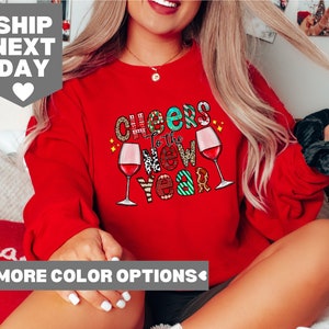 Cheers To The New Year Shirt, Holiday Shirt, Christmas Shirts, Christmas Gift, Happy New Year Shirt, New Year Shirts, New Year Gift, NYE tee
