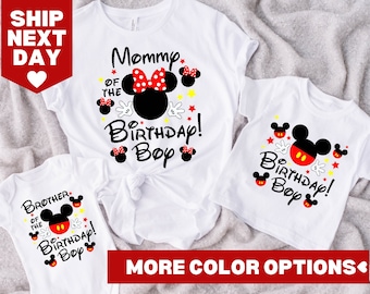 Mickey Birthday Family Shirt, Birthday Matching Family Shirt, Birthday Disney Family Shirt, Mickey Birthday Shirt, Birthday Boy Family Shirt