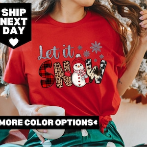 Snowman T-Shirt, Christmas Shirt, Let It Snow Shirt, Snowman Shirt, Christmas Shirts for Women, Winter Snowman Shirt, Snowman Tee, Snowflake