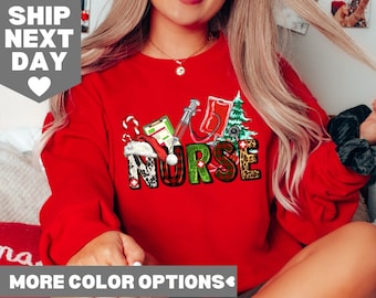 Nurse Christmas Shirt, Nursing School Christmas T-Shirt, Christmas Shirt, Nursing Shirt, Gift for Women, Gift for Nurse, Christmas Nurse Tee