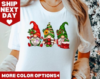 Christmas Gnome Shirt,  Merry Christmas T-shirt,  Gnome For The Holidays Shirt, Cute Gnomies Tshirt, Cute Christmas sweat shirt