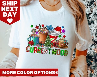 Camiseta de café de Navidad, camiseta de estado de ánimo actual de Navidad, camiseta de Navidad, camiseta de amante del café, camiseta de café con leche de Navidad, regalo para amante del café