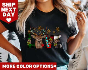 Love Deer Shirt, Christmas Family Shirt, Holiday Gift, Christmas Family Matching Shirt, Christmas Gift, Christmas Deer Shirt, Deer Lover Tee