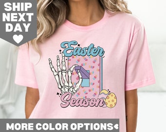 Skelett Ostern Shirt, Frohe Ostern süßes Shirt, Ostern Shirt Geschenkidee, passendes süßes Ostern T-Shirt, süßes Ostern T-Shirt, Ostersaison T-Shirt