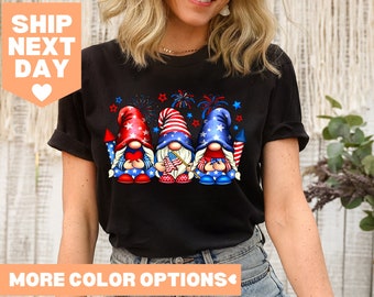 4th of July Gnomes Shirt, 4th of July Gift, Independence Day Gift, 4th of July Shirt, Patriotic Shirt, Independence Day Shirt, Gnome Shirt