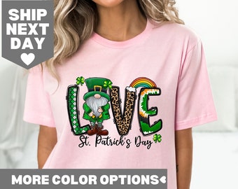Love Patricks Shirt, Gnome Shirt, St Patrick Day Shirt, Love St Patricks Shirt, Love Luck Shamrock Shirt, St Patricks Green Shirt, Cute Tee
