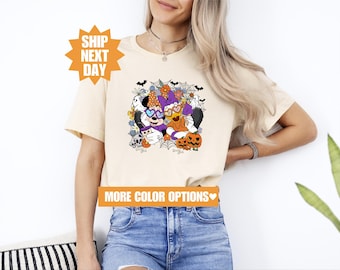 Disney Minnie and Daisy Halloween Shirt, Disneyland Halloween Best Gift, Disney Minnie Daisy Pumpkin, Minnie Daisy, Halloween Disney Shirt