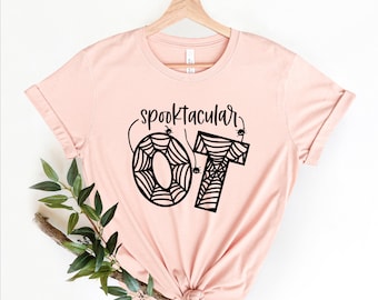 Occupational Therapy Shirt, Spooktacular SLP T-Shirt, Spooky Therapist, Halloween Shirts, Slp Halloween Fall T-Shirt, Speech Therapy Shirt