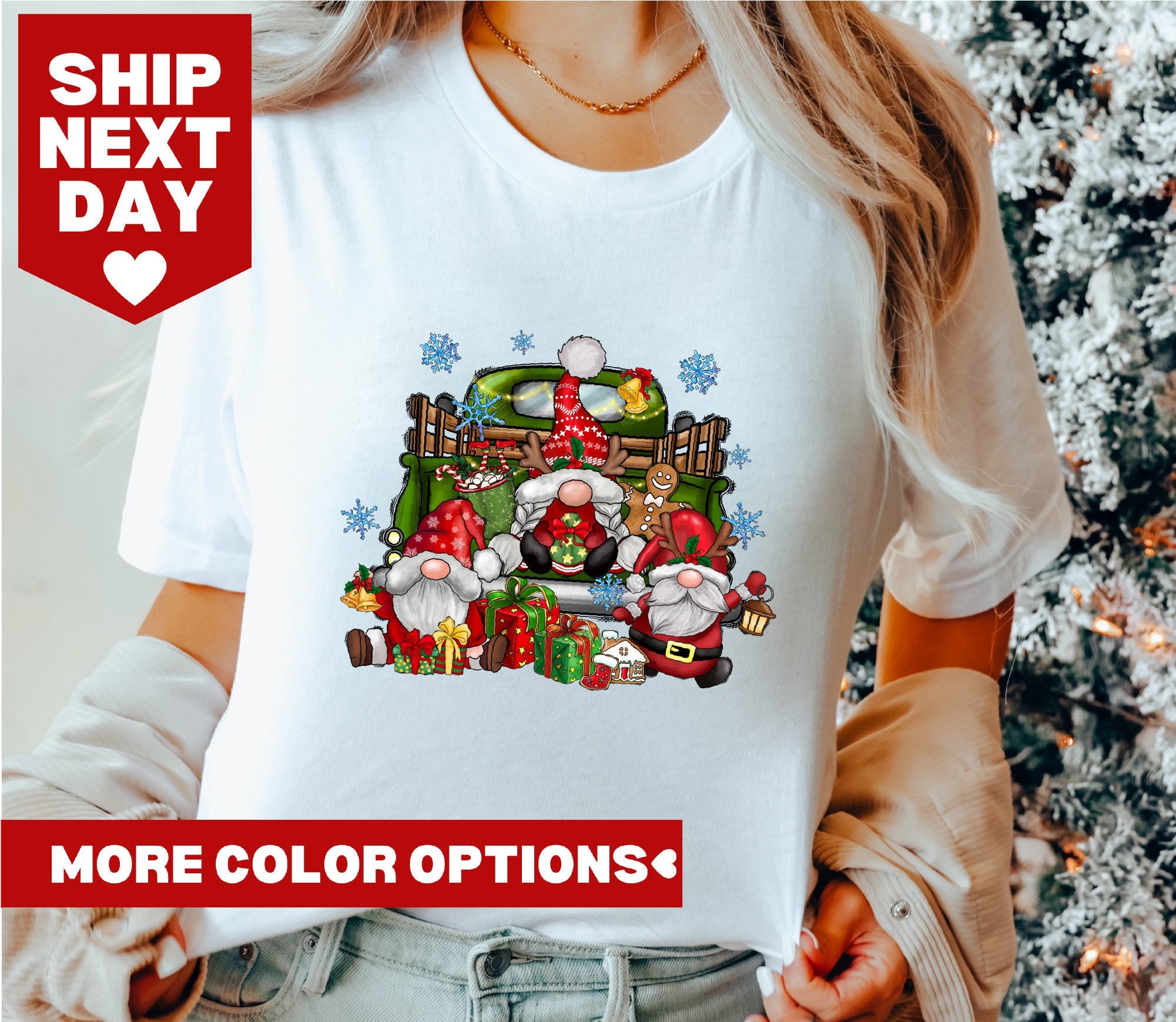 Christmas Gnomes Shirt, Christmas Truck Shirt, Christmas Gnomes Tee, Gnomes Truck Shirt, Gnomes Shirt, Merry Christmas Shirt, Xmas Tree Tee