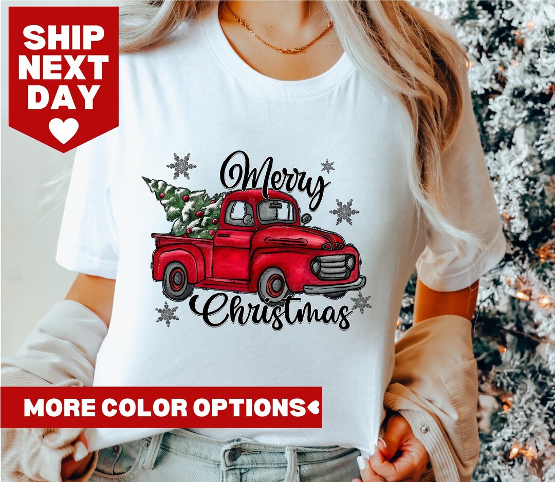 Stripe Tee with Christmas Truck main image 0