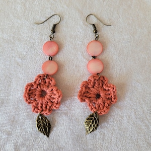 Dangle handmade crochet earrings, gift idea, Crochet accessories