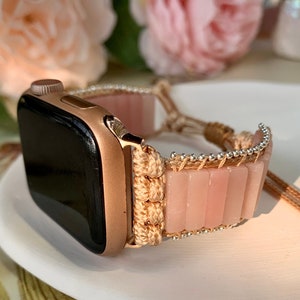 Gold apple watch with stone clearance band