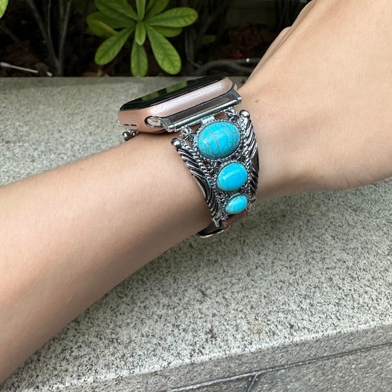Turquoise stone apple 2025 watch band
