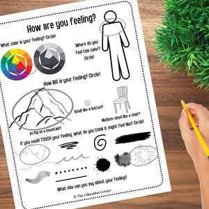 Anxiety Worksheet for Kids and Teens, Printable Download, Instant Download, Reduce Anxiety Worksheet, Digital Download, PDF Printable