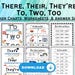 Their, There, They're & To, Two, Too Anchor Charts and Worksheets (PDF ...