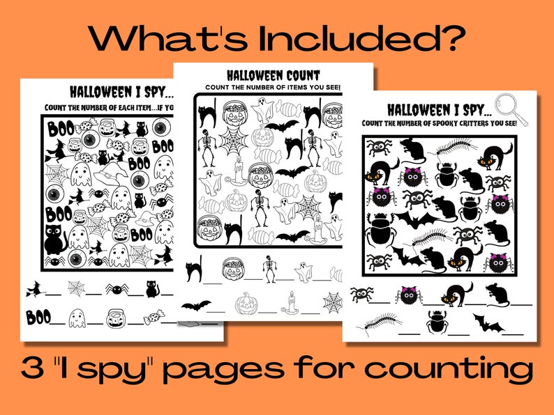 50 Printable Halloween Preschool &amp; Kindergarten Activities Bundle ...