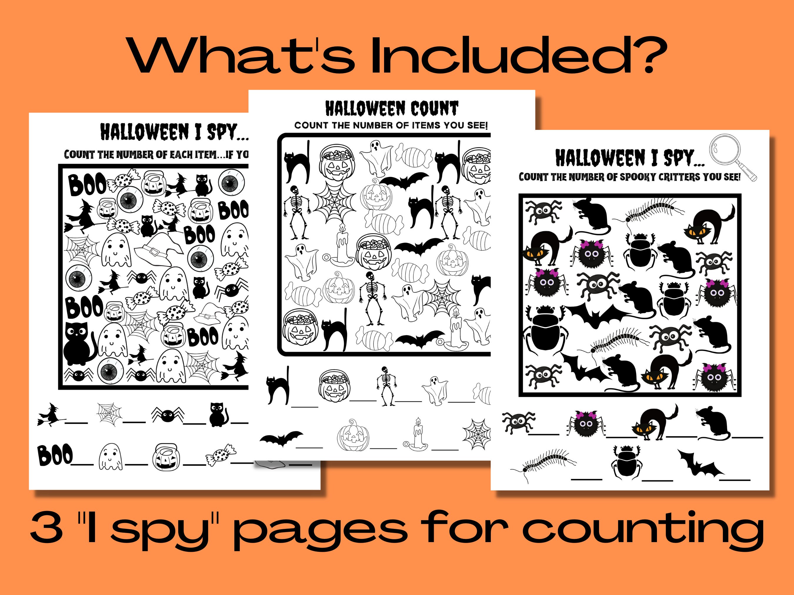50 Printable Halloween Preschool &amp; Kindergarten Activities Bundle ...