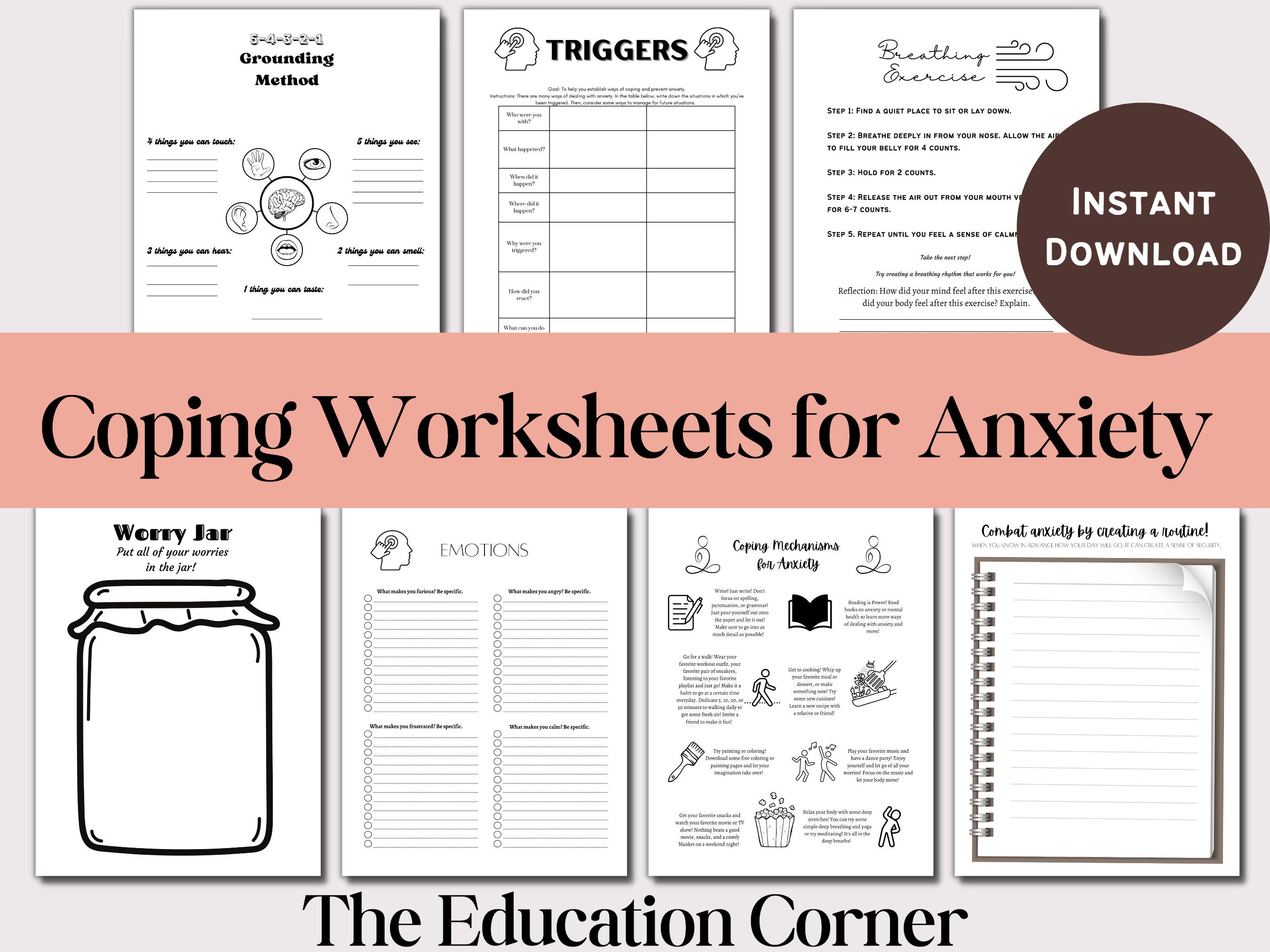 anxiety-worksheets-mental-health-worksheets-pdf-printable-instant-download-trigger-and-coping