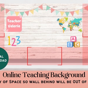 Online Teaching Background Custom Backdrop for Teachers - Etsy