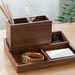 Personalized Premium Walnut Desk Organizer with Multi-Compartments Storage, Desktop Office Organizer for Stationery and Accessories