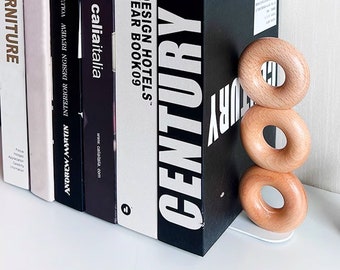 Sujetalibros con forma de donuts, sujetalibros decorativos para escritorio, resistentes, regalo ideal para leer.