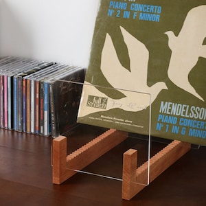 Customizable Wooden Vinyl Record Storage, Vinyl Storage Holds 22 Vinyls Records, Stylish Record Holder with 22 LP Capacity image 3
