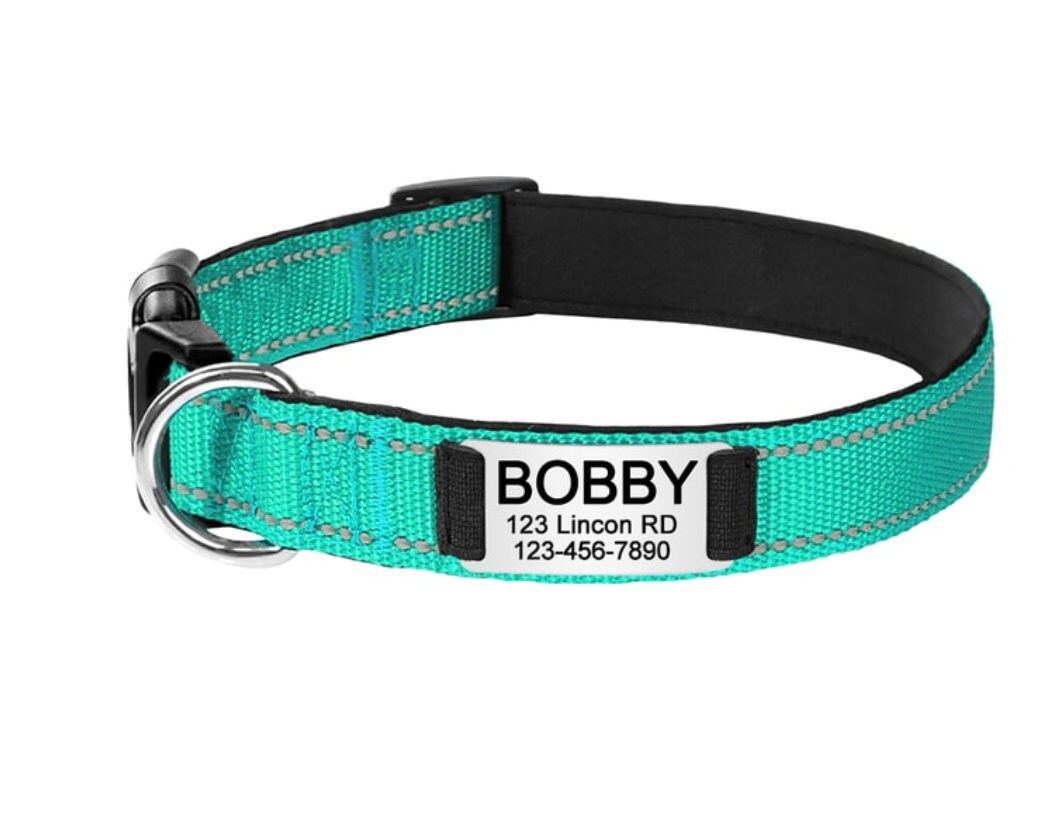 Custom Dog Collar Personalised Dog Collar Reflective Dog Etsy Australia