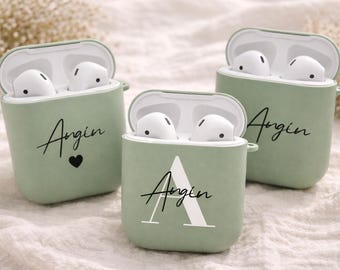 Funda de silicona personalizada para AirPods Pro, funda con monograma para AirPods 3