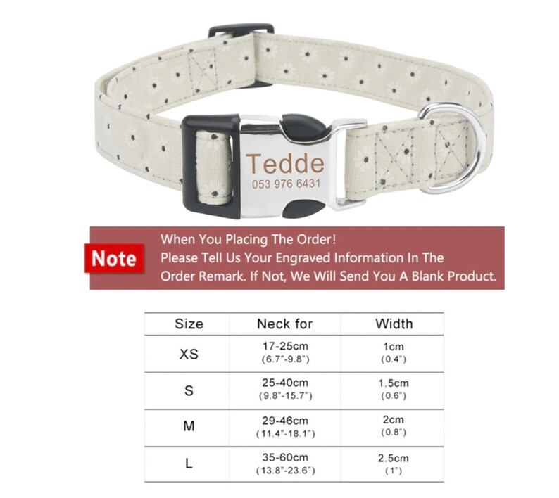 Dog Collar Personalised Dog Collar Floral Dog Collar With Etsy Australia