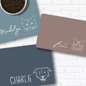 Personalized Dog Mats Using Name Personalized Dog Food Mat Personalized Dog Placemat Custom Dog Bowl Mat Personalized Pet Mat