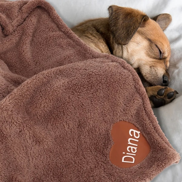 Personalised Fluffy Dog Blanket Custom Dog Blanket With Dog Name Cat Blanket Pet Dog Blanket Dog Gift New Puppy Gifts Dog Bed Bath Towel