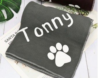 Coperta per cani personalizzata Coperta per cani personalizzata con nome del cane Coperta per gatti Coperta per cani per animali domestici Regalo per cani Nuovi regali per cuccioli Asciugamano da bagno per letto per cani