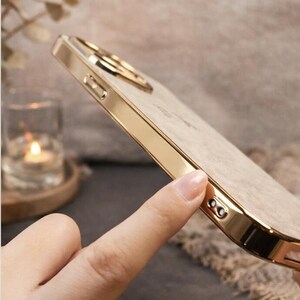 Funda de piel de cordero personalizada para iPhone 17, 16, 15, 14, 13, 12 y 11 Pro Max. imagen 4