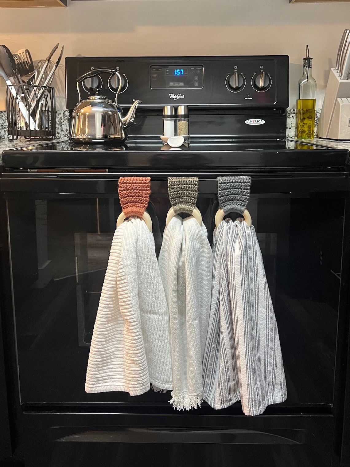 Kitchen Towel Holder Tea Towel Holder Oven Door Towel Ring Etsy