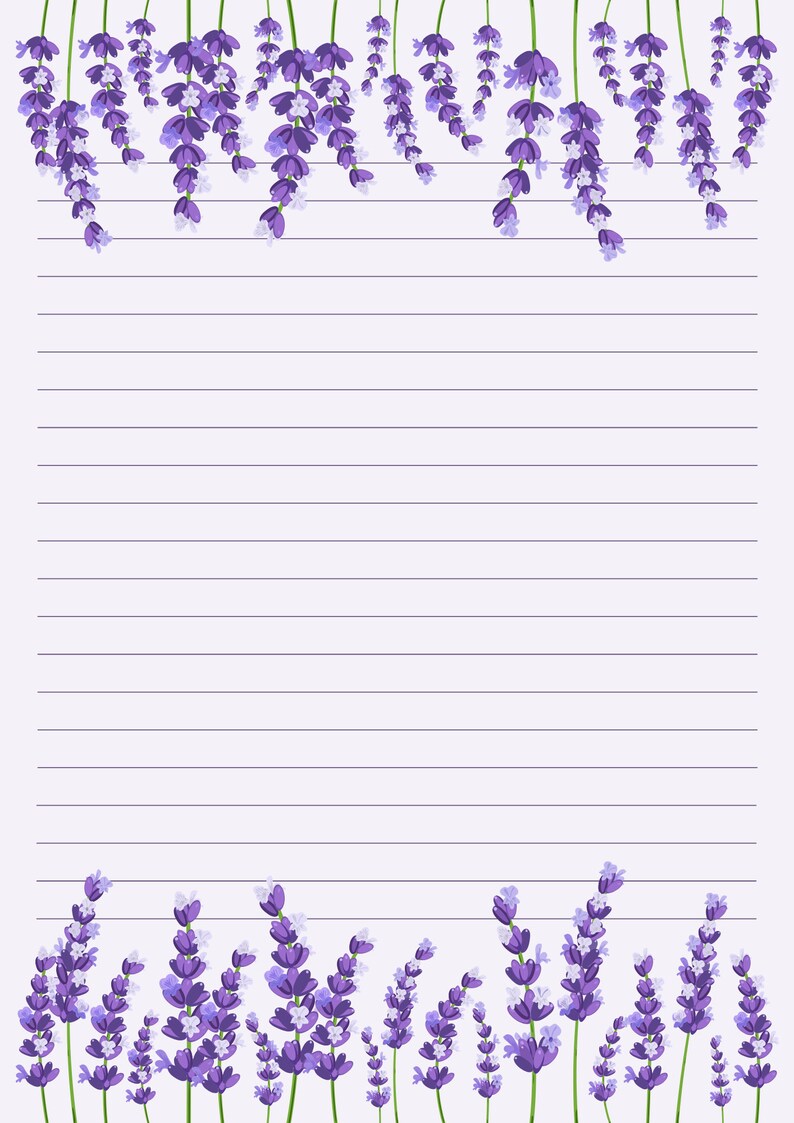 DIGITAL NOTE PAGE - Lavender Printable Digital Note Page Notes Notebook ...