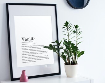 Pôster de design definição estética vanlife poster limpo arte de parede impressão minimalista arte download digital arte de parede bela decoração