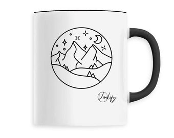 Caneca de cerâmica de 330ml - montanhas dos sonhos