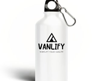 Garrafa de água de alumínio | Vanlify | Presente | RV | Trilha | Autocaravana | Corrida | Caminhada | Van | Montanha | Bebida | Durável | Qualidade