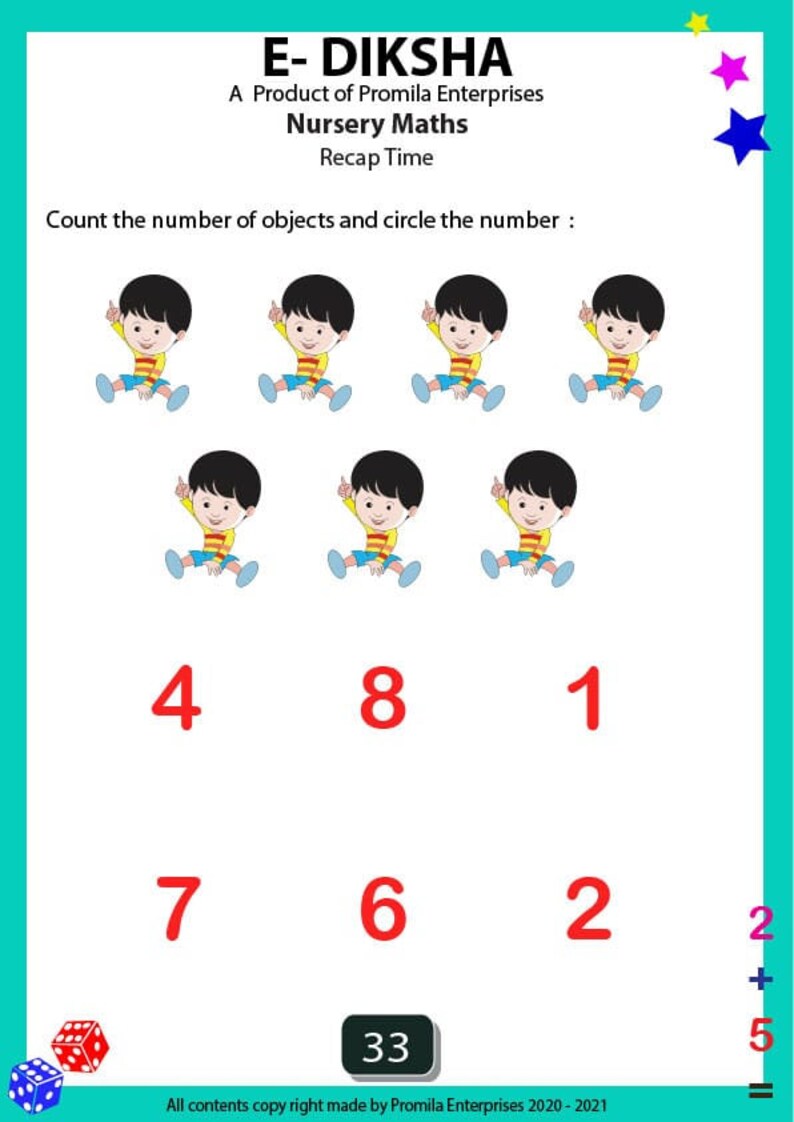 Nursery Age 2 4years Kids Atoz Learning Maths Numbers - Etsy Australia