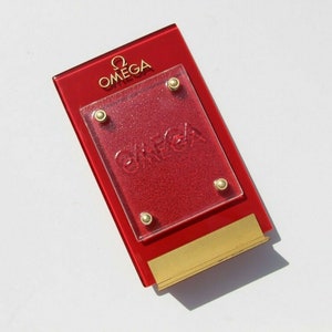 Omega Watch Window Plaque Point of Sale Display Rare Collectible 1990s