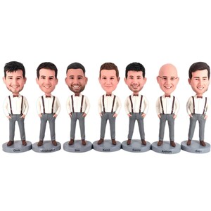 Groomsmen gift Custom Bobbleheads for Weddings, Unique Groomsmen proposal gifts, Custom Wedding Gifts for Best Men, bachelor party keepsake